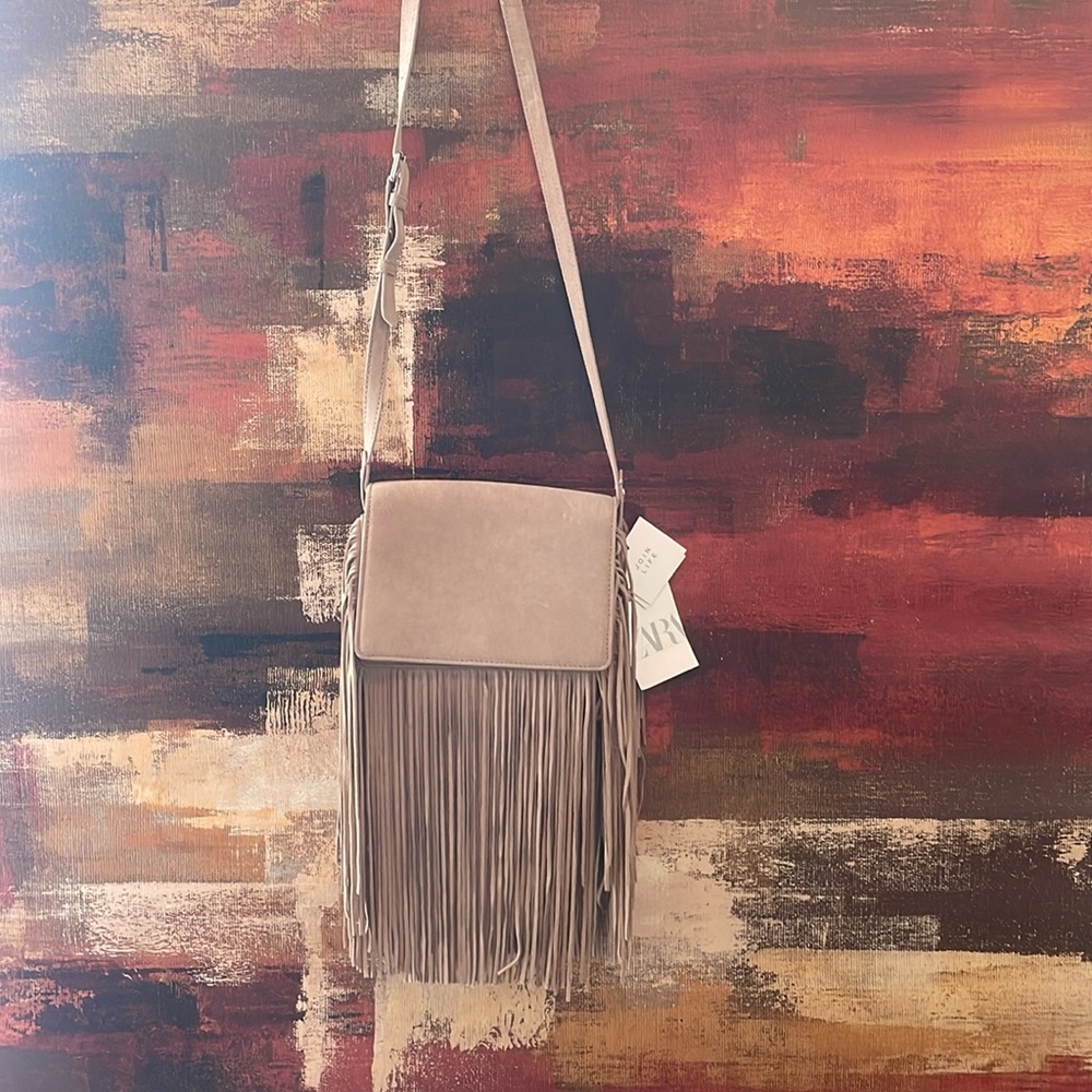 Zara fringe fall bag